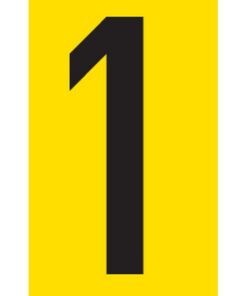 Adhesive Signs - No. 1 - Black-Yellow - 55 x 90mm - SIGNA55-1