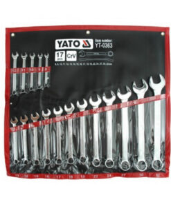 Spanner - Combination - Box and Ring - Chrome Vanadium - 17 Piece Set - 8mm to 32mm - YT-0363
