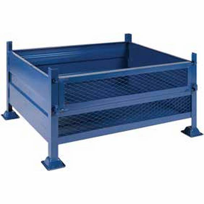 Stillage Bin - Stackable Steel Bin - Half Drop Side - Blue - 2200Kg - SBD4330