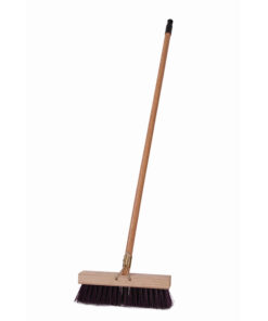 Gutter Sweeper Broom - Complete - Millennium Synthetic- Brown Polypropylene Fibre - Wooden Handle - 55 Grip - 37.5cm - Pack of 3 - F3263