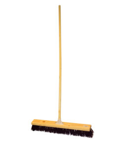 Platform Broom - Complete - Rainbow - Synthetic Fibre - Wooden Screw-in Handle - 46cm - Pack of 3 - F3563