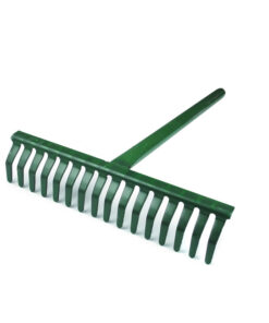 Garden Rake - Complete - Flat Steel Head - Metal Handle - Pack of 5 - F8795