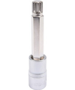 Spline Bit Socket - Chrome Vanadium - 1/2" Connector - Long - M12 x 100mm - YT-04354