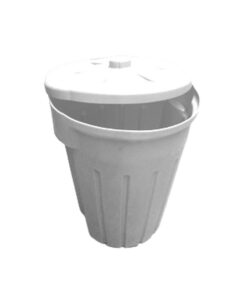 Refuse Bin with Lid - Plastic - 85L - White - LB076W