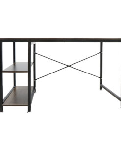 Office Desk - Utah - 75 x 75 x 120 cm - Walnut and Black - DX-432H2B