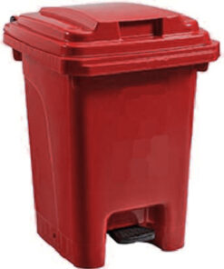 Pedal Bin - Foot Operated - 60L - Plastic - Red - 0249