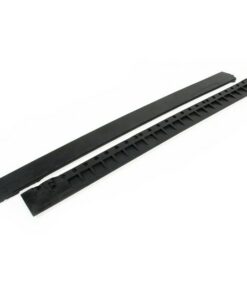 Rubber Mat Female Corner Edge - Fatigue-Step Solid Anti-Fatigue Interlocking Tile - 100 x 8 x 1.8 cm - Black - SS010002F
