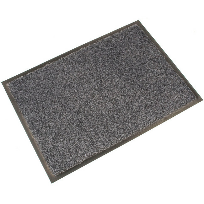 Doormat - COBAwash Dirt Trap Entrance Mat - 150 x 85 x 0.8 cm - Black and Grey - LM010602