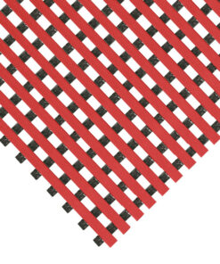 Workplace Mat - DeckStep PVC Anti-Slip Drainage - 59 x 1.15cm - per Linear Metre - Red - DS030610C