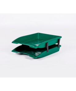 Letter Tray - Plastic - Double - 35 x 26 x 6 cm - Colour Options - Pack of 20 - 013LT-D-G