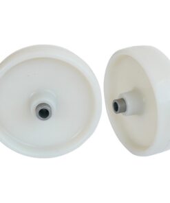 Castor Replacement Wheel with Bush - Nylon - White - 75mm ? - Pack of 2 - N75 - MOQ 200