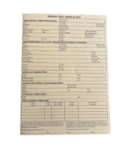 Medical Document Files - English and Afrikaans - 160gsm - A4 - Pack of 350 - FILMED60