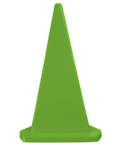 Safety Cone - Triangular - Hard Plastic - Parking Bollard - 100cm - Lime - MBOL1ML