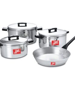 Frying Pan - Pots with Lids - Combination - 7 Piece - Hart J7 - Aluminium - 175mm - 200mm - 225mm Pots - 230mm Pan - 700082F