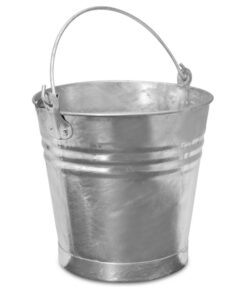 Impala Galvanised Bucket - Metal - 4L - Pack of 10 - 33830