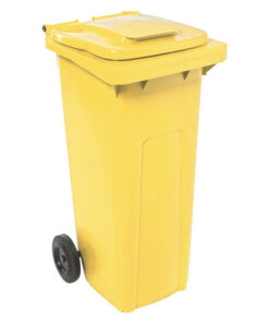 Wheelie Bin - SABS Approved - 140L - Yellow - Pack of 12 - Wheelie Bin 140L-yellow