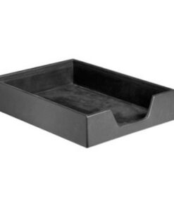 Letter Tray - Executive Rubber Range - Single - 27 x 36 x 3.8 cm - Black - LEA650BL