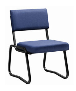 Office Chair - Economy Side - No Arms - Square Tube - Sleigh - 88 x 60 x 60 cm - SE017-blue