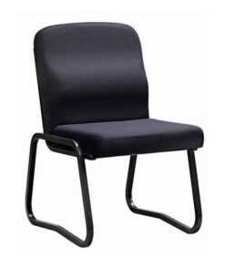 Office Chair - Economy Side - Skid Base - No Arms - 87 x 55 x 64 cm - SE010-black
