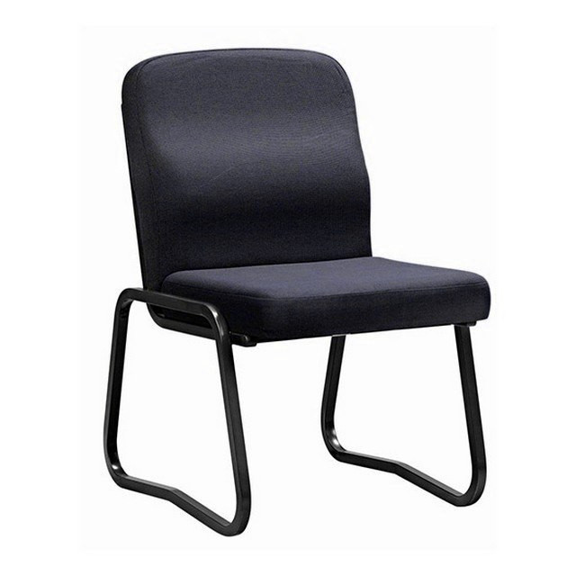 Office Chair - Economy Side - Skid Base - No Arms - 87 x 55 x 64 cm - SE010-black