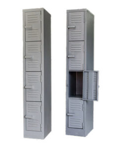 Steel Locker - Metal - 4 Tier - Four Door - 180 x 30 x 45 cm - LOC004-grey