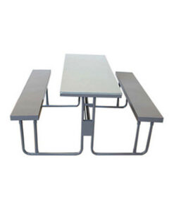 Steel Canteen Table - 145 x 180 x 72cm - CU002-grey