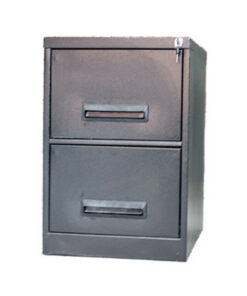 Steel Office Filing Cabinet - 2 Drawer File - 71 x 47 x 63 cm - 2FC01-grey