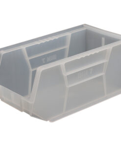 Stack & Hang Parts Storage Bin - Small Plastic Container - Size 7 - 37.5 x 21 x 18 cm - Clear - BIN-7-CLEAR
