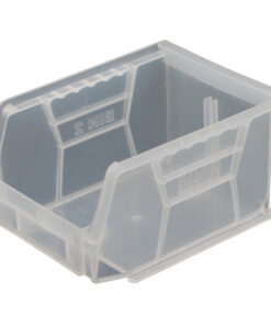 Stack & Hang Parts Storage Bin - Small Plastic Container - Size 2 - 13.5 x 10.5 x 7.5 cm - Clear - BIN-2-CLEAR