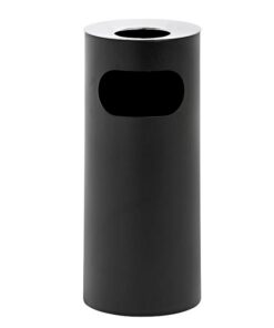 Ashtray Litter Bin - Steel Powder Coated - Free Standing - 240 Ø x 600 (H) mm - Black - 506BL