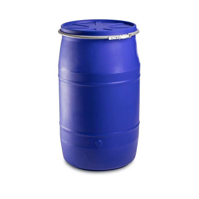 Plastic Drum with Lid and Clamp - 210L - Food Grade - PT210WL