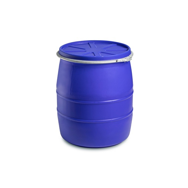 Plastic Drum with Lid and Clamp - 150L - Food Grade - PT150WL
