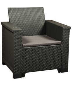 Jabulani One Seater Patio Chair - Outdoor - Rattan Look - Colour Options - 73 x 57 x 75cm