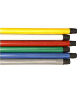 Metal Mop Handle - Threaded Hygiene - 1.5m - Colour Options