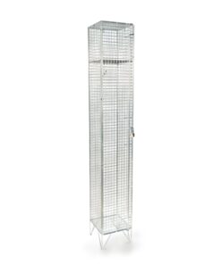Wire Mesh Locker - Electro Plated - 1 Door - 180 x 30 x 45cm