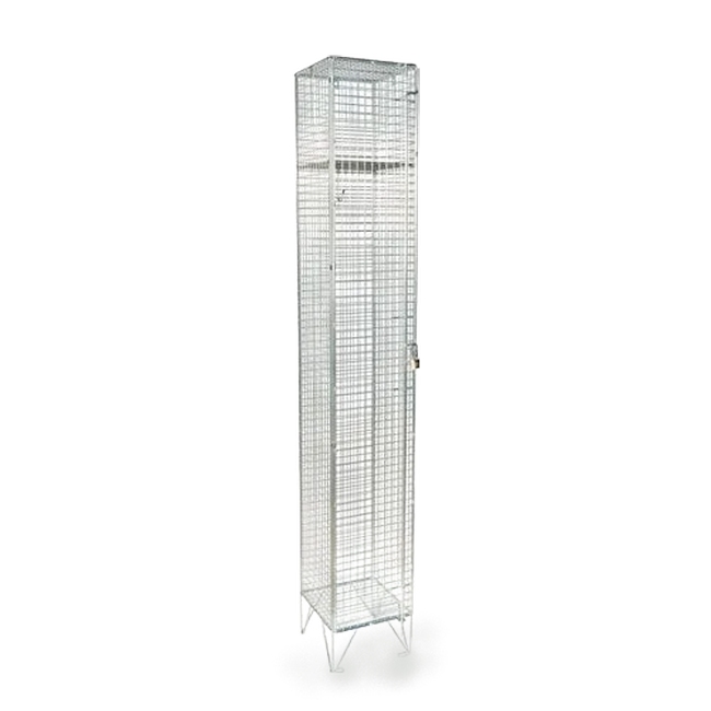 Wire Mesh Locker - Electro Plated - 1 Door - 180 x 30 x 45cm