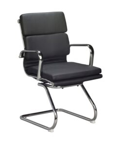 Visitors Arm Chair - Eames Cushion - PU Leather - Colour Options