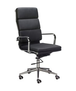 High Back Office Chair - Eames Cushion - PU Leather - Tilt - Gas Height - Colour Options