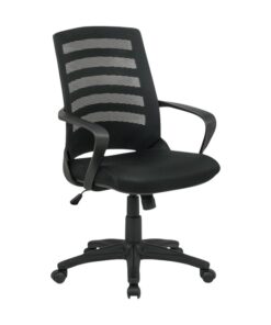 Operator Office Chair - Black Nite - Netting - Swivel and Tilt - Gas Height - Black