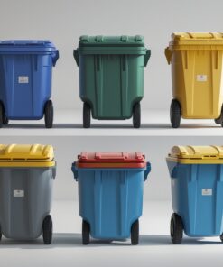 Violet 660 liter wheelie bin