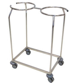 Mobile double bowl stand _ Epoxy powder coated throughout