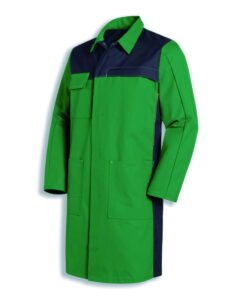 Uvex Men’s Laboratory Coat, Size 44/46, Green, 65% Cotton, 35% PE, 1/1 Arm with Snaps, Type 16283