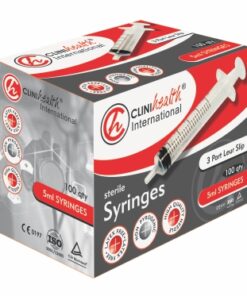 Syringe 5ml 3 Part L/Slip CliniHealth – 100s