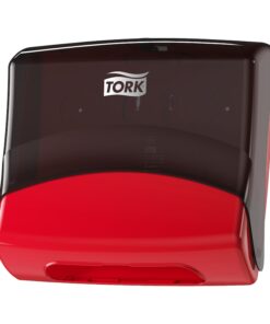 Tork Folded Wiper/Cloth Dispenser, Red/Black
