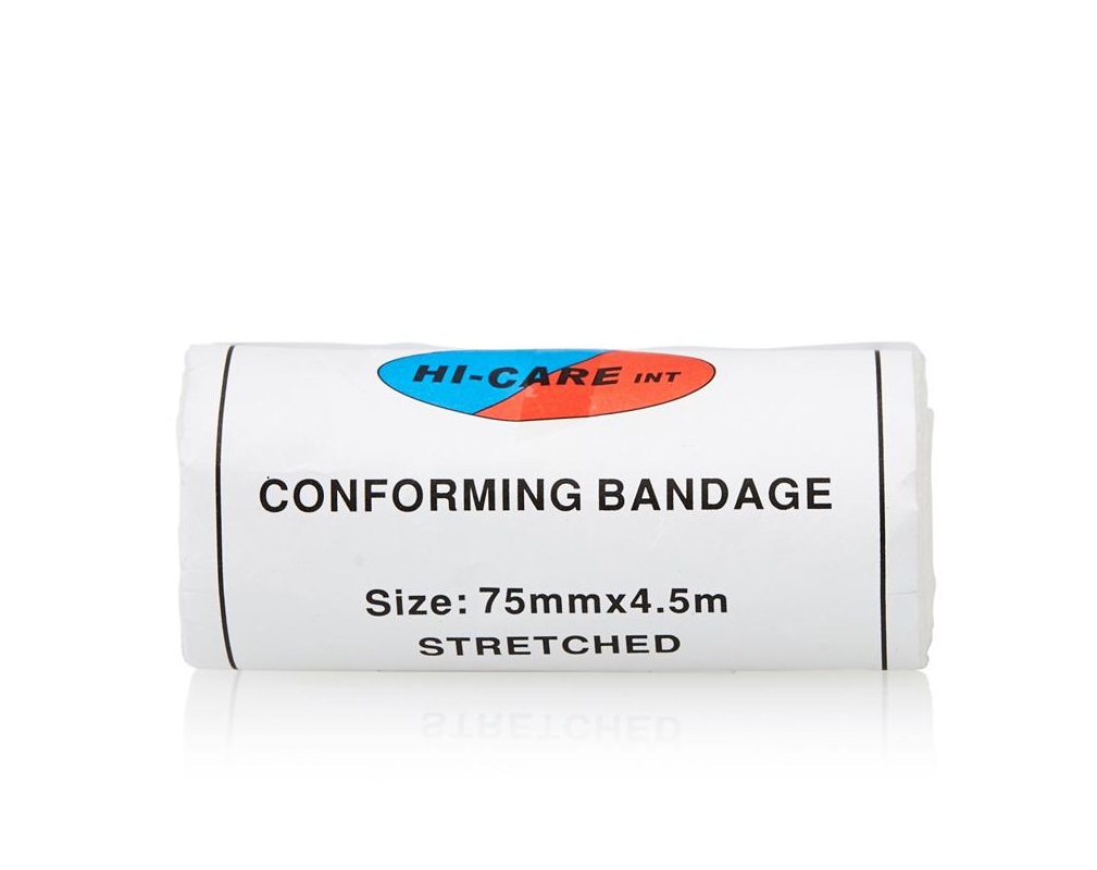 Conforming Bandage - 75mmx2.7m Hi-Care (4.5m) stretched/ 10's