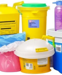 red biohazard containers for instruments