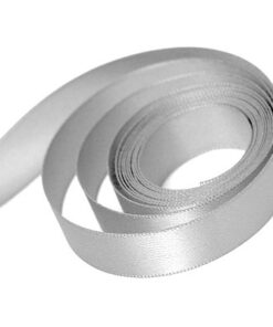 Silver Satin Ribbon 25m rolls (40mm)