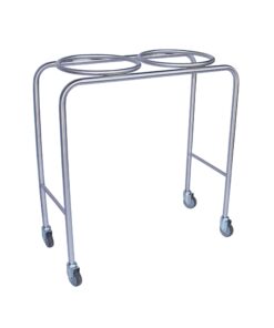 Mobile double bowl stand _ Stainless steel construction