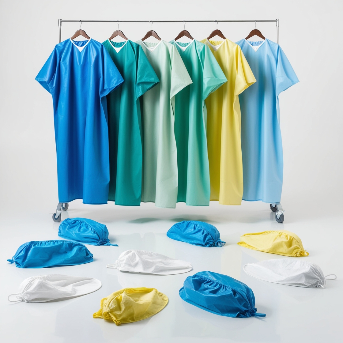 Disposable mop caps blue