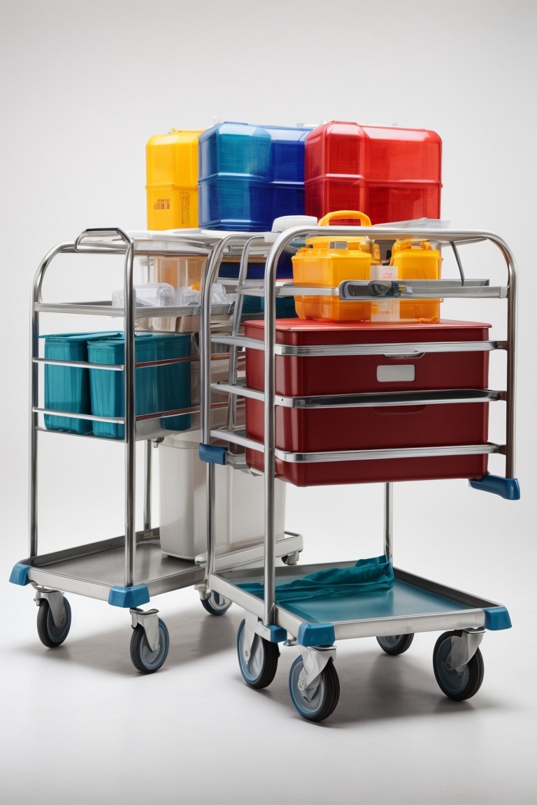 3 tier medical trolley